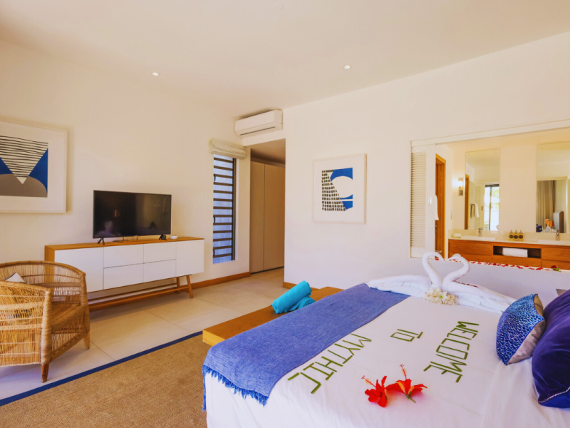 Mythic villa elegance suite bedroom view